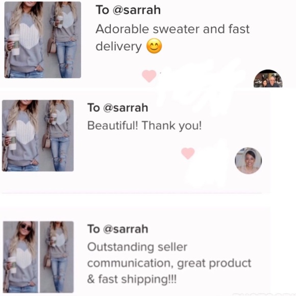 Last 1 M 🌟New Cozy LOVE Knit Heart Sweater - Picture 8 of 8